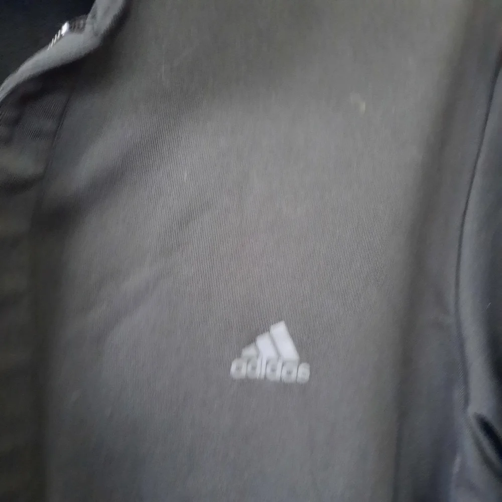 Adidas black zip-up mockneck athletic Activewear Workout jacket Size Medium - Picture 5 of 10